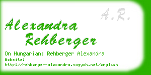 alexandra rehberger business card